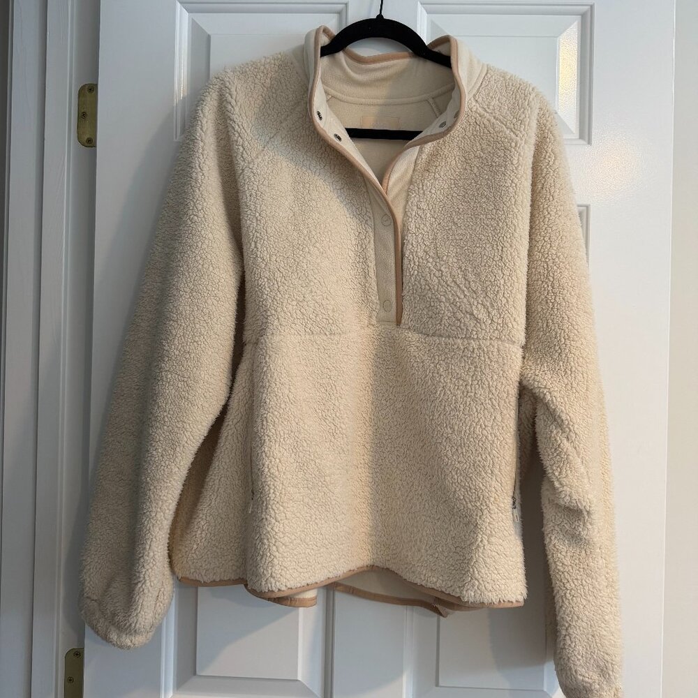 Nuuds Sherpa Pullover Cream Beige XL